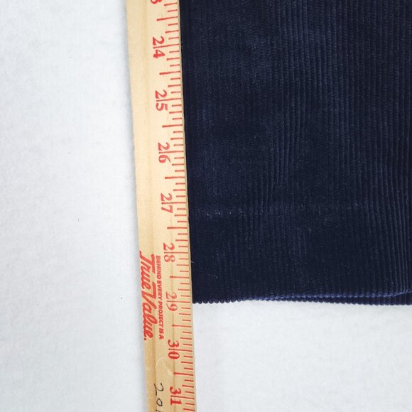 Orvis Pants Mens 34X29 Navy Blue Corduroy Straight Leg Flat Front Brisbane Moss - Picture 6 of 13